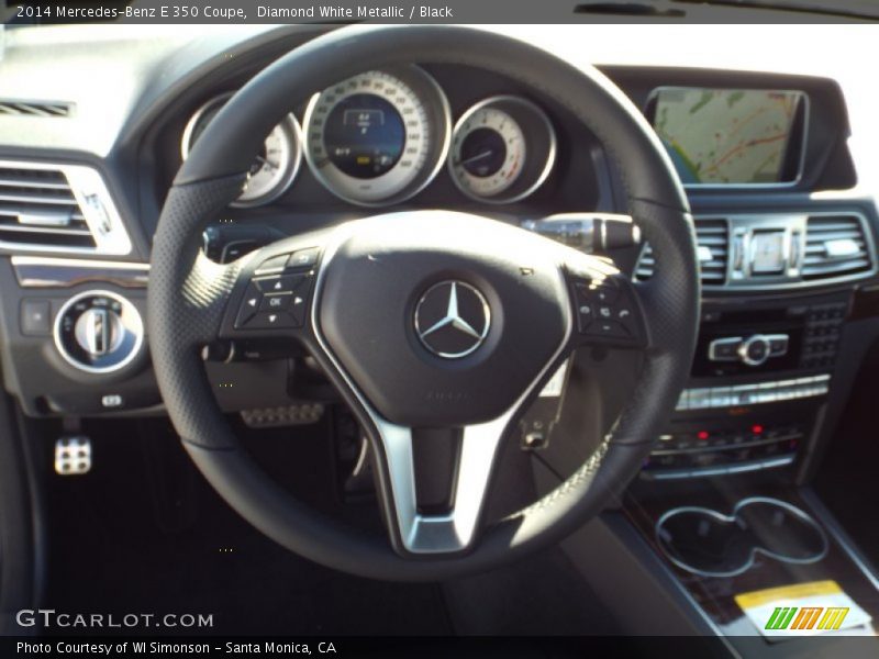 Diamond White Metallic / Black 2014 Mercedes-Benz E 350 Coupe