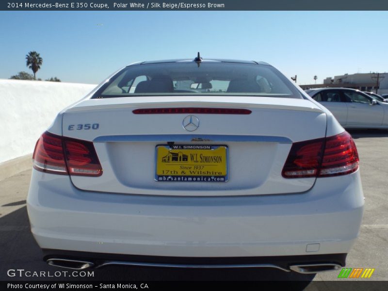 Polar White / Silk Beige/Espresso Brown 2014 Mercedes-Benz E 350 Coupe