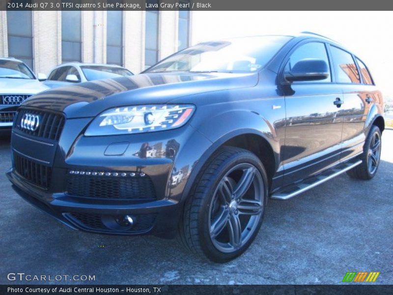 Lava Gray Pearl / Black 2014 Audi Q7 3.0 TFSI quattro S Line Package