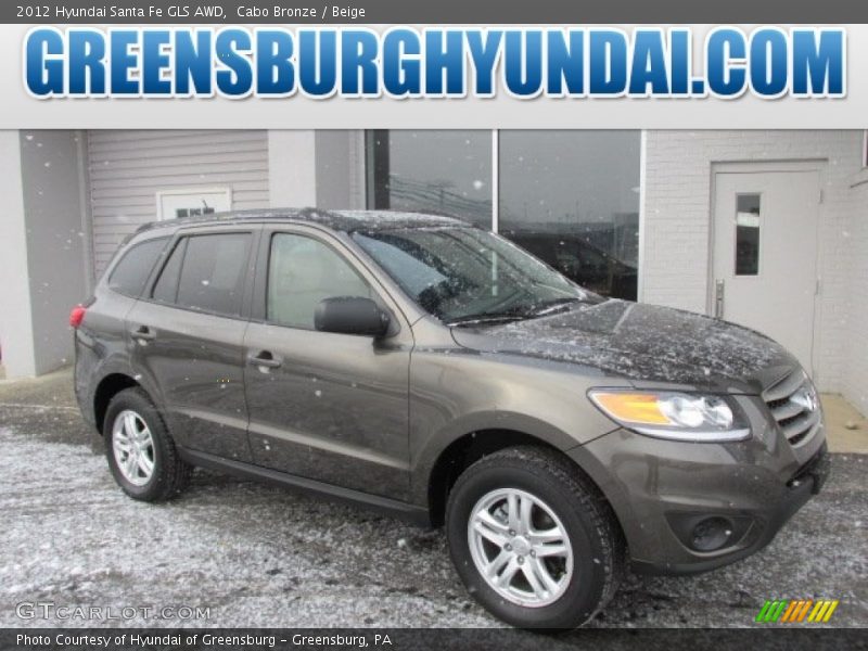Cabo Bronze / Beige 2012 Hyundai Santa Fe GLS AWD