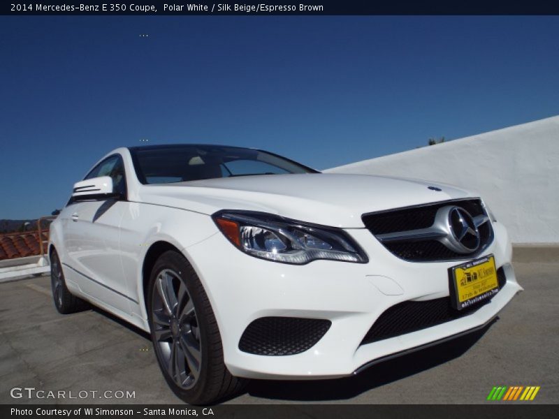 Polar White / Silk Beige/Espresso Brown 2014 Mercedes-Benz E 350 Coupe