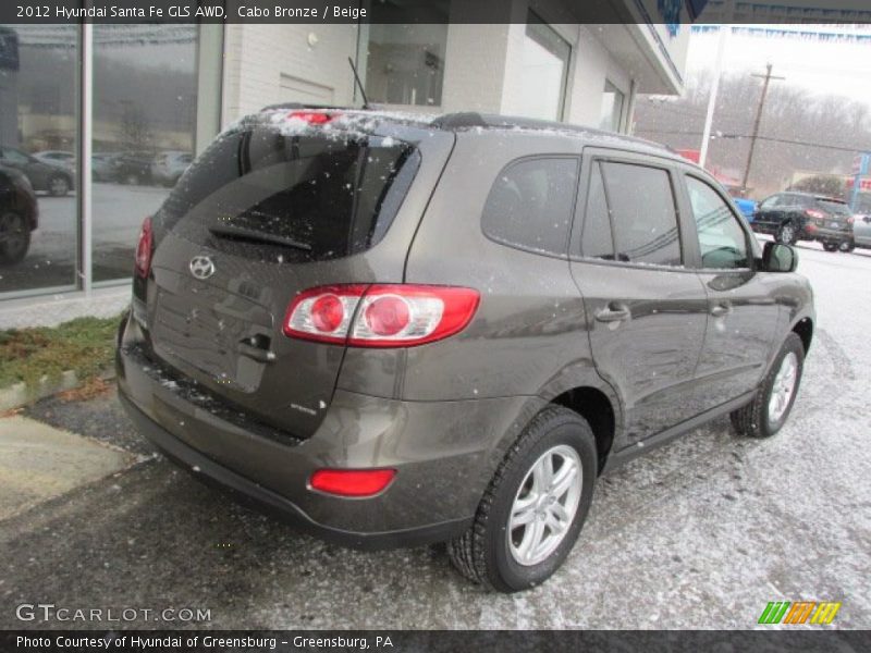 Cabo Bronze / Beige 2012 Hyundai Santa Fe GLS AWD