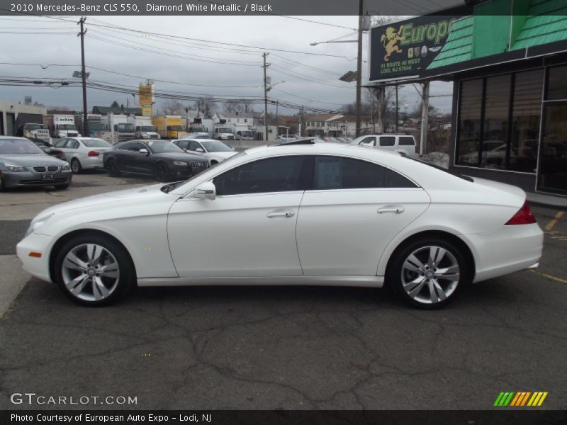 Diamond White Metallic / Black 2010 Mercedes-Benz CLS 550