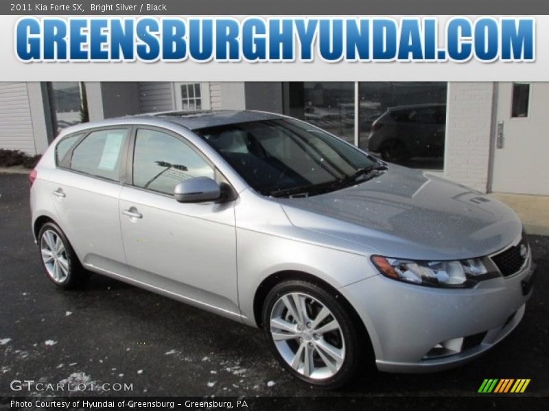 Bright Silver / Black 2011 Kia Forte SX