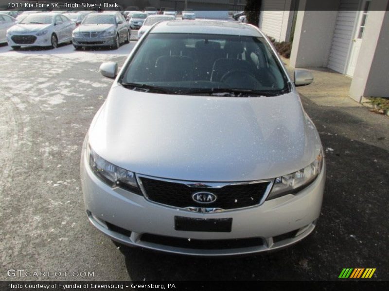 Bright Silver / Black 2011 Kia Forte SX