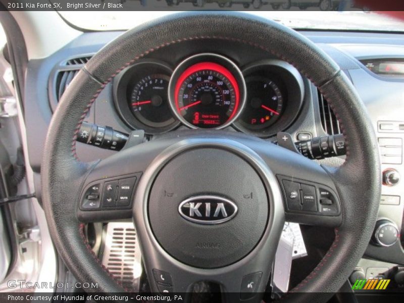 Bright Silver / Black 2011 Kia Forte SX