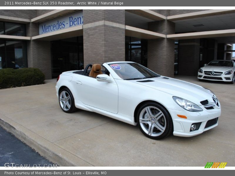 Arctic White / Natural Beige 2011 Mercedes-Benz SLK 350 Roadster