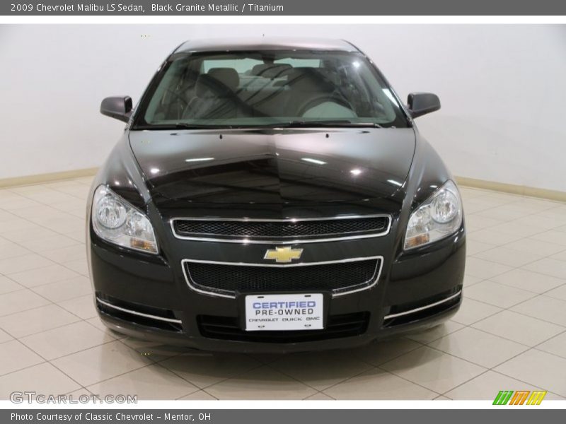 Black Granite Metallic / Titanium 2009 Chevrolet Malibu LS Sedan