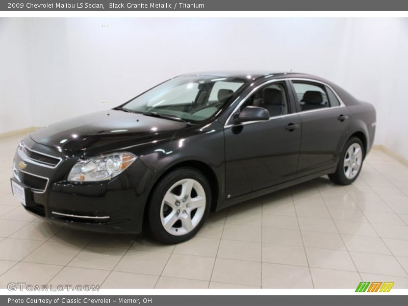 Black Granite Metallic / Titanium 2009 Chevrolet Malibu LS Sedan