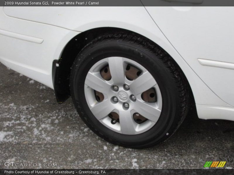 Powder White Pearl / Camel 2009 Hyundai Sonata GLS