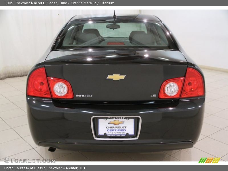 Black Granite Metallic / Titanium 2009 Chevrolet Malibu LS Sedan