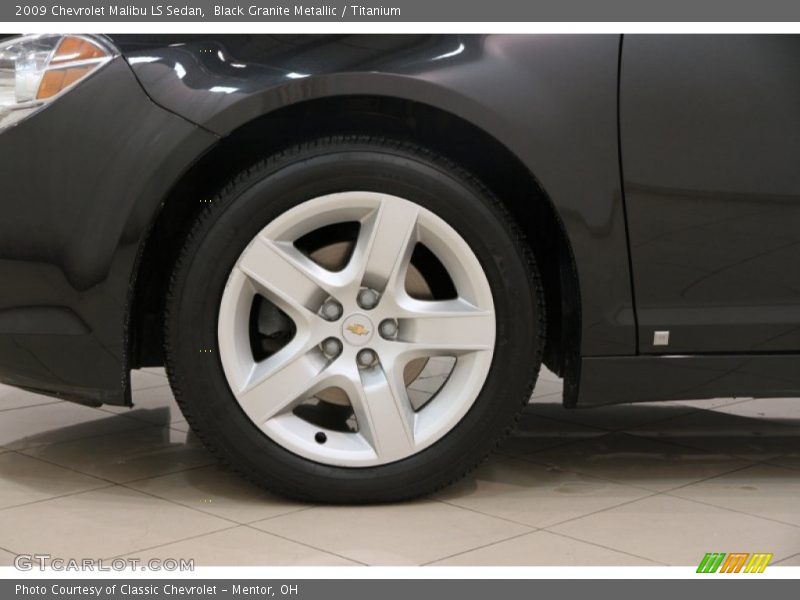 Black Granite Metallic / Titanium 2009 Chevrolet Malibu LS Sedan