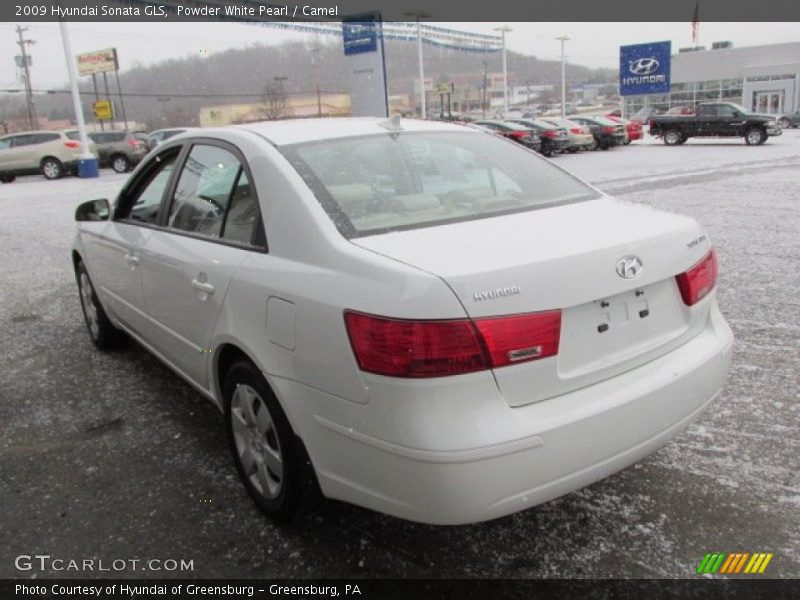 Powder White Pearl / Camel 2009 Hyundai Sonata GLS