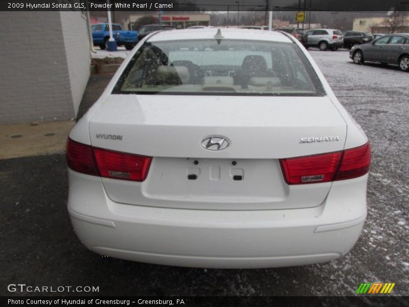 Powder White Pearl / Camel 2009 Hyundai Sonata GLS