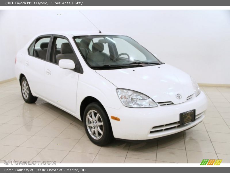 Super White / Gray 2001 Toyota Prius Hybrid