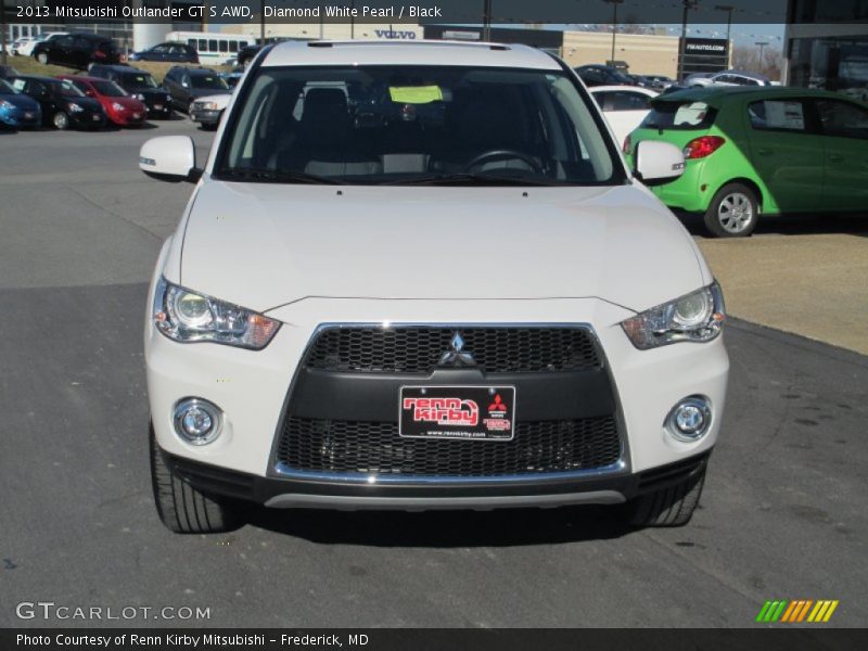 Diamond White Pearl / Black 2013 Mitsubishi Outlander GT S AWD