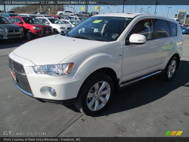 Diamond White Pearl / Black 2013 Mitsubishi Outlander GT S AWD
