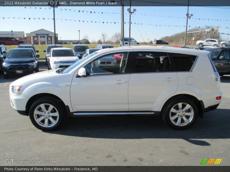 Diamond White Pearl / Black 2013 Mitsubishi Outlander GT S AWD