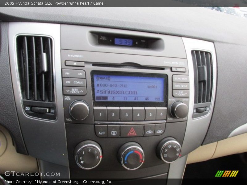 Powder White Pearl / Camel 2009 Hyundai Sonata GLS