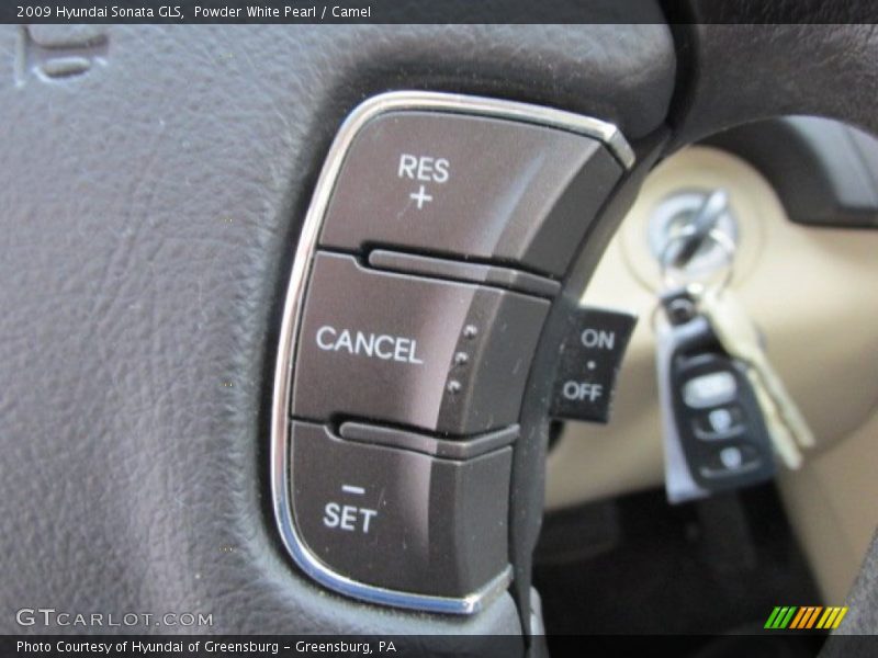 Powder White Pearl / Camel 2009 Hyundai Sonata GLS