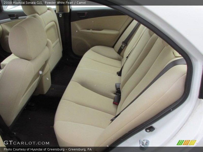 Powder White Pearl / Camel 2009 Hyundai Sonata GLS