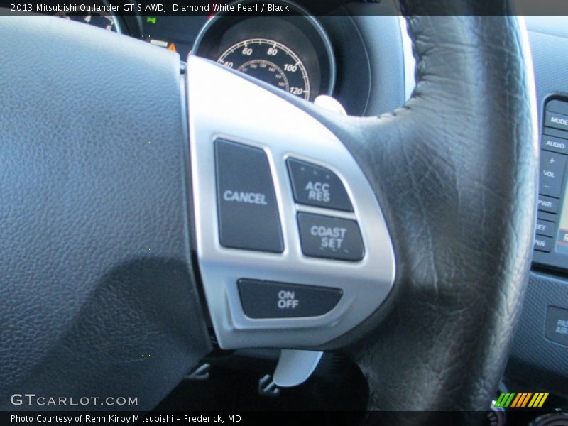 Diamond White Pearl / Black 2013 Mitsubishi Outlander GT S AWD