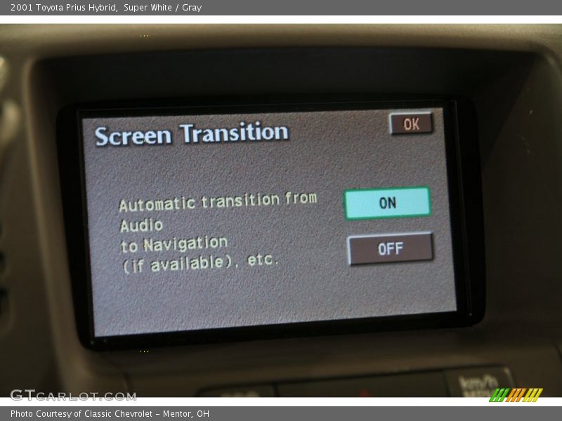 Super White / Gray 2001 Toyota Prius Hybrid