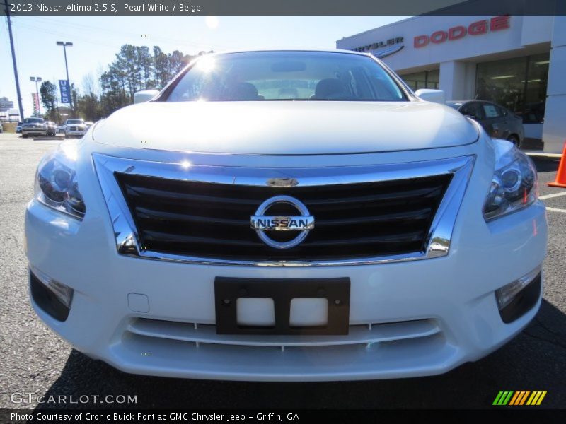 Pearl White / Beige 2013 Nissan Altima 2.5 S