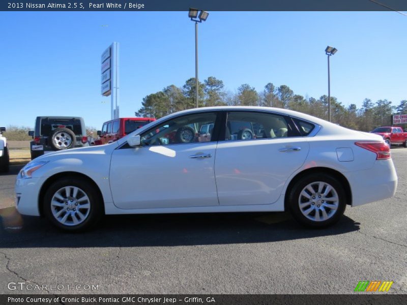 Pearl White / Beige 2013 Nissan Altima 2.5 S