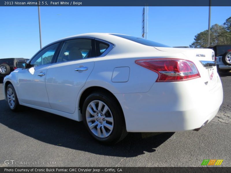Pearl White / Beige 2013 Nissan Altima 2.5 S