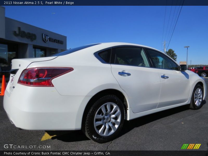 Pearl White / Beige 2013 Nissan Altima 2.5 S