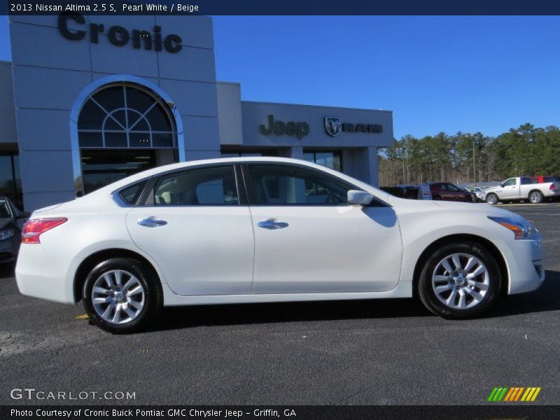 Pearl White / Beige 2013 Nissan Altima 2.5 S