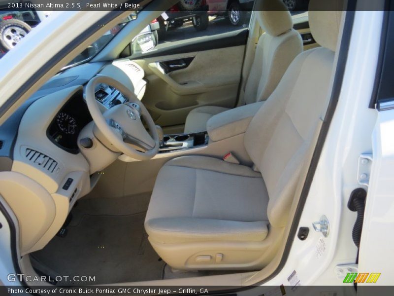Pearl White / Beige 2013 Nissan Altima 2.5 S