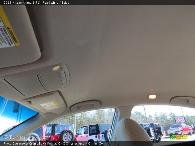 Pearl White / Beige 2013 Nissan Altima 2.5 S