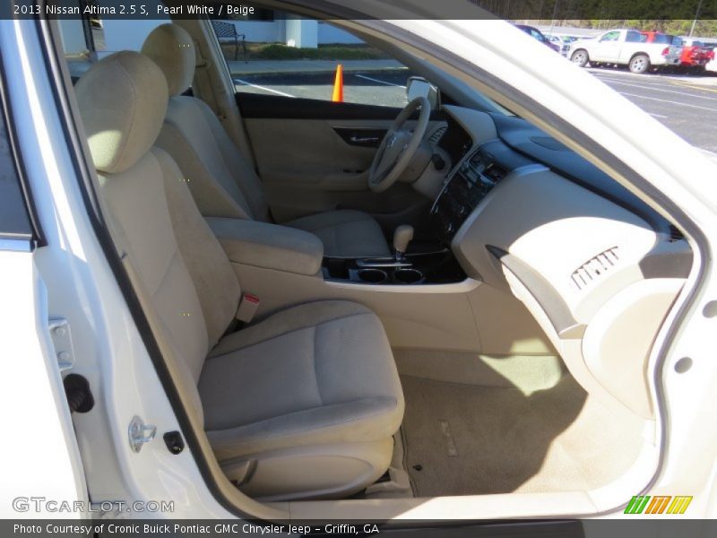 Pearl White / Beige 2013 Nissan Altima 2.5 S