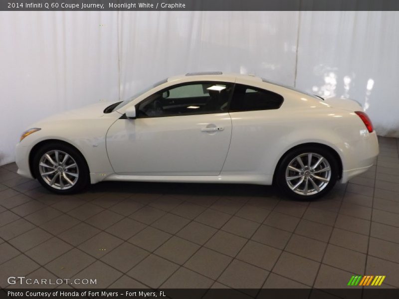 Moonlight White / Graphite 2014 Infiniti Q 60 Coupe Journey