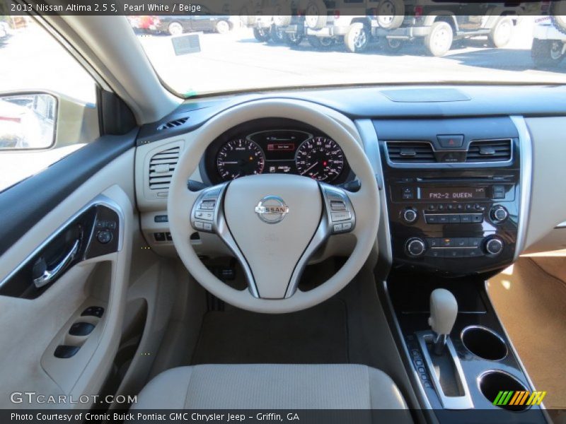 Pearl White / Beige 2013 Nissan Altima 2.5 S