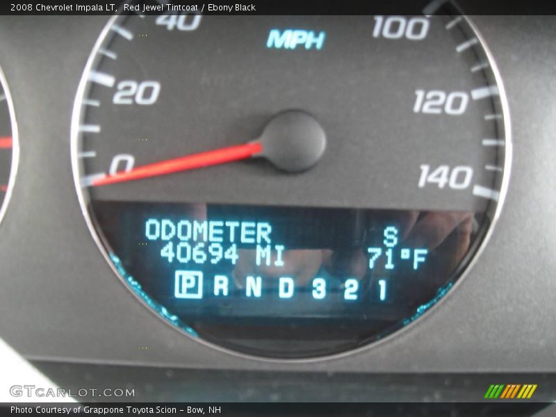 Red Jewel Tintcoat / Ebony Black 2008 Chevrolet Impala LT