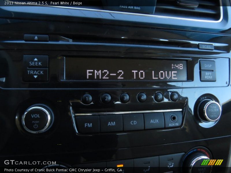Pearl White / Beige 2013 Nissan Altima 2.5 S