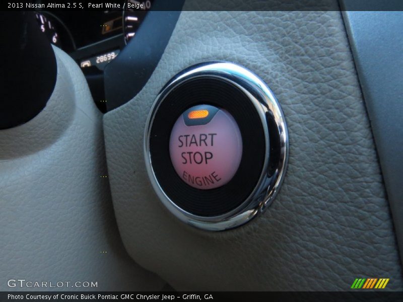 Pearl White / Beige 2013 Nissan Altima 2.5 S