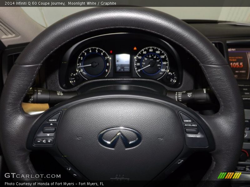 Moonlight White / Graphite 2014 Infiniti Q 60 Coupe Journey