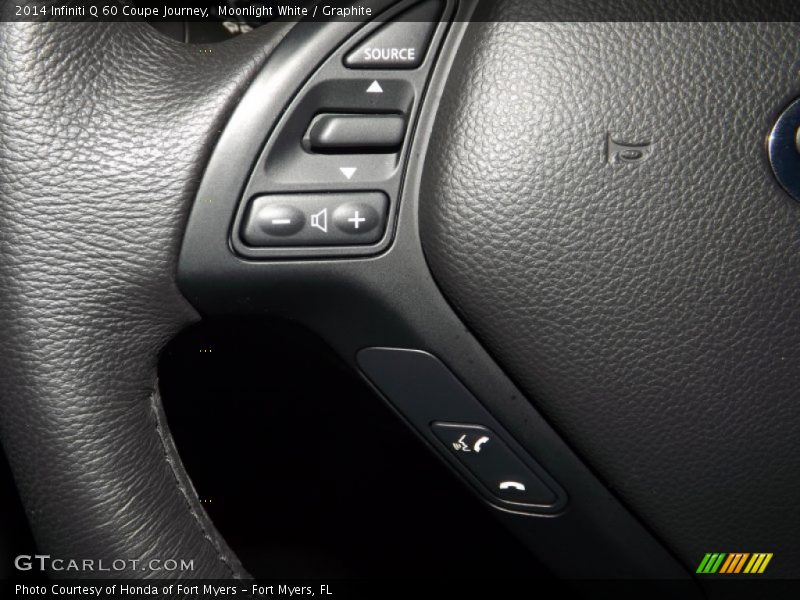 Moonlight White / Graphite 2014 Infiniti Q 60 Coupe Journey