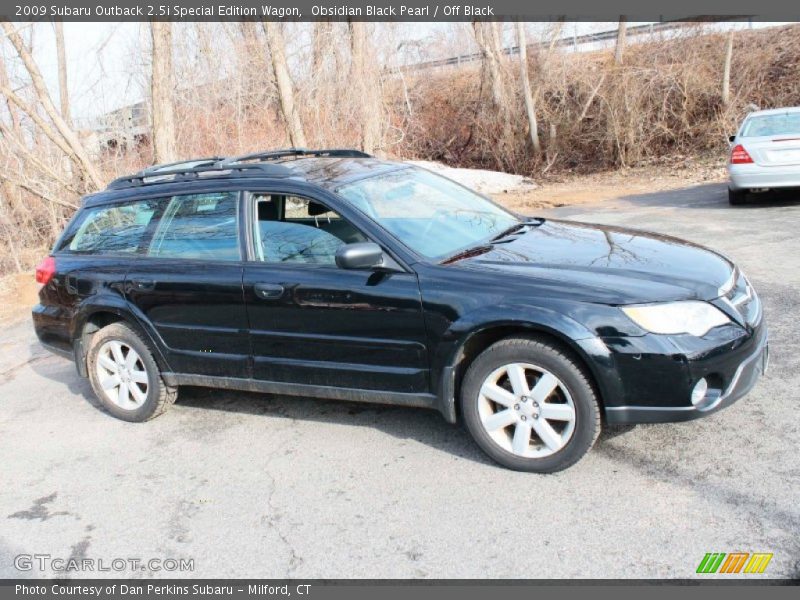 Obsidian Black Pearl / Off Black 2009 Subaru Outback 2.5i Special Edition Wagon
