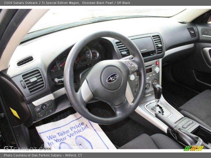 Obsidian Black Pearl / Off Black 2009 Subaru Outback 2.5i Special Edition Wagon