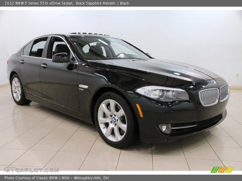 Black Sapphire Metallic / Black 2012 BMW 5 Series 550i xDrive Sedan