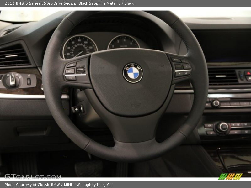 Black Sapphire Metallic / Black 2012 BMW 5 Series 550i xDrive Sedan