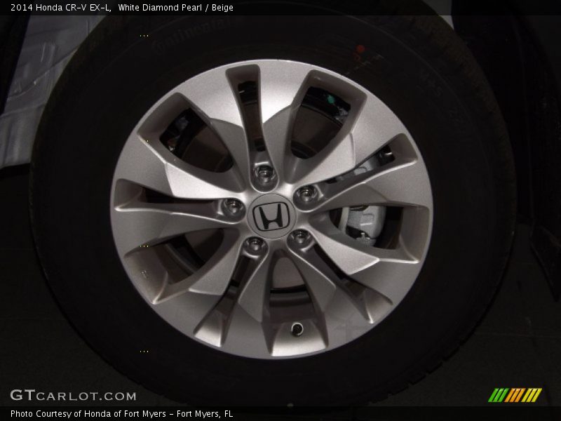 White Diamond Pearl / Beige 2014 Honda CR-V EX-L