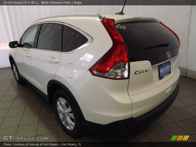 White Diamond Pearl / Beige 2014 Honda CR-V EX-L