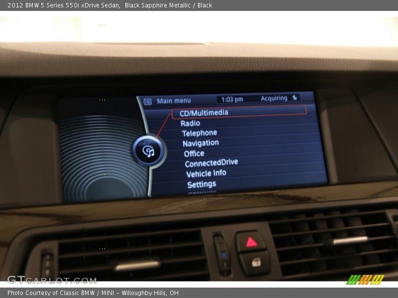 Black Sapphire Metallic / Black 2012 BMW 5 Series 550i xDrive Sedan