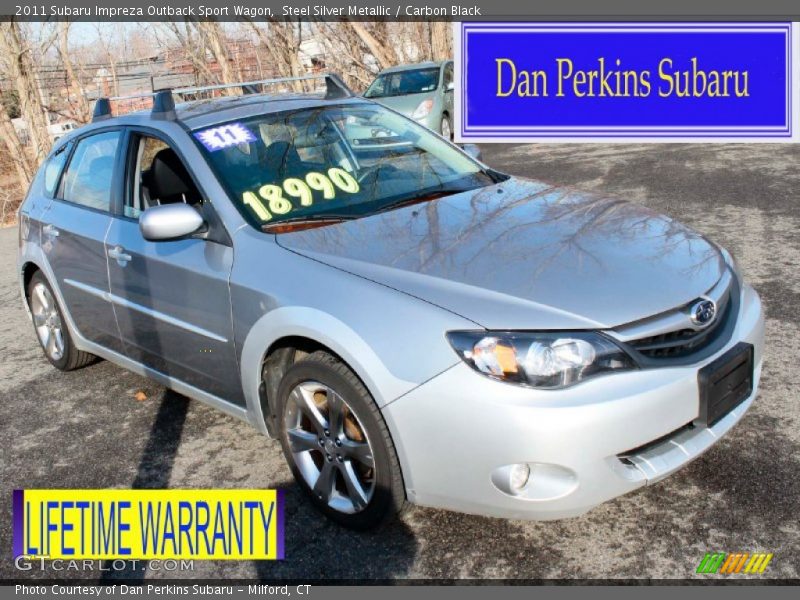Steel Silver Metallic / Carbon Black 2011 Subaru Impreza Outback Sport Wagon